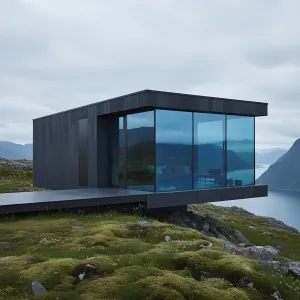 Glassy Glimpse Over Fjords