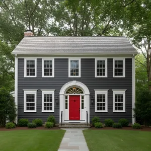 Charcoal Colonial with Ruby Door