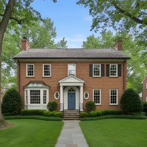 Blue-Door Brick Colonial Delight
