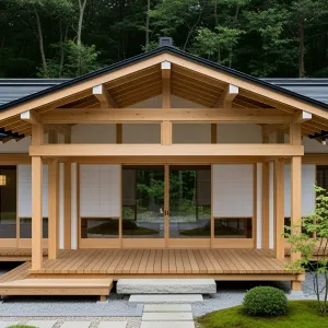 Minimalist Serenity: A Japanese Porch