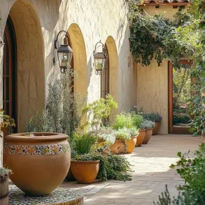 Spanish Mediterranean Oasis: Arched Beauty Meets Terracotta Charm