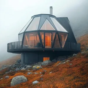 Nomadic Yurt-inspired Structure With Solar Panels