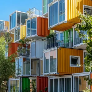 Vibrant Container Living: A Stack of Colors and Innovation
