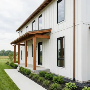 Crisp Board And Batten Porch Home