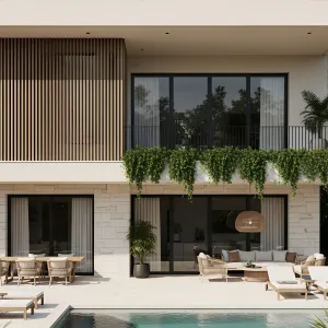 Poolside Paradise with Greenery Galore