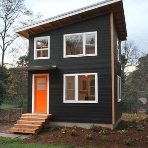 Bold Black Box with a Splash of Tangerine