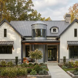 Galvanized Hearth Courtyard Silo House