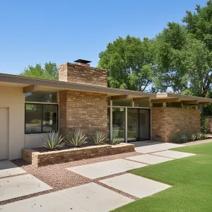 A Breezy Brick Dwelling in Green Glamour