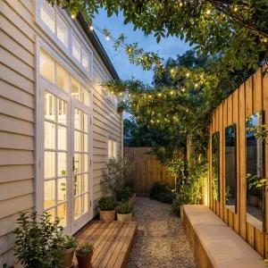 Glowlit Sideyard Garden Lounge