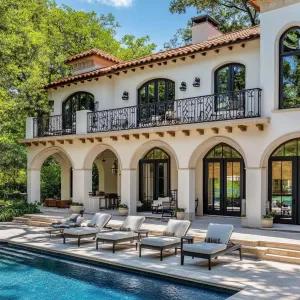 Mediterranean Poolside Retreat
