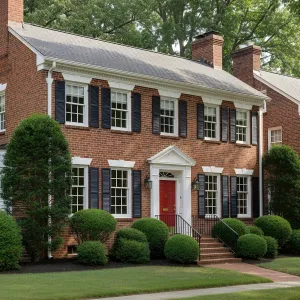 Red-Door Brick Colonial Refinement