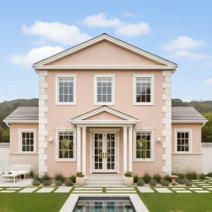 Blush Portico Villa With Reflecting Pool