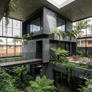 Suspended Courtyard Concrete Garden Refuge