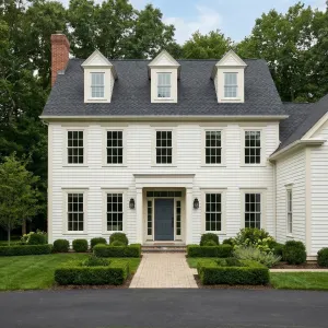 Soft White Symmetry Colonial Revival