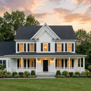 Sunset Porch Colonial With Calm Presence