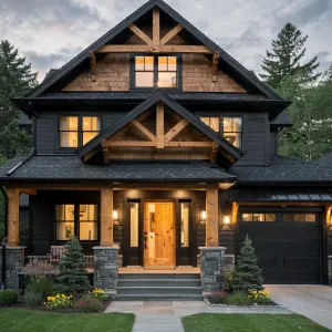 Twilight Cedar Timberframe Lodgefront