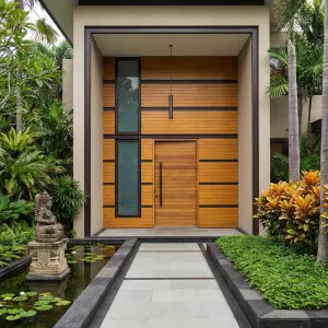 Zen Entry Pavilion With Lotus Walk