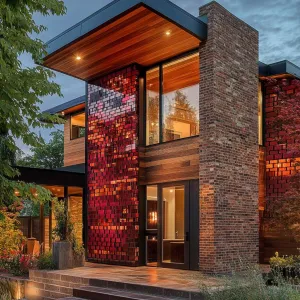 Vibrant Facade Brings Modern Home to Life
