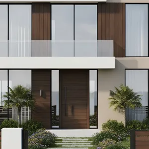Glass and Timber Oasis: A Modern Villa Vista