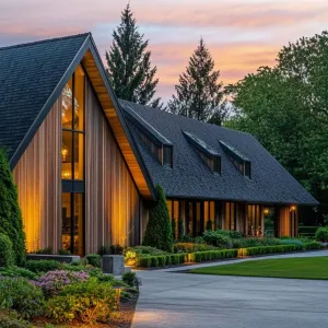 Twilight Timber: A Gabled Glimpse