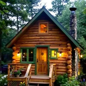 Quaint Log Abode Amidst the Pines