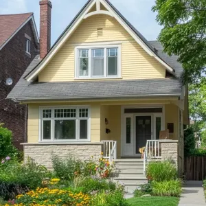 Charming Yellow Cottage with Flower Power
