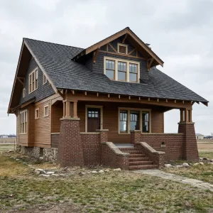 Brick Pillar Homestead Craftsman Bungalow