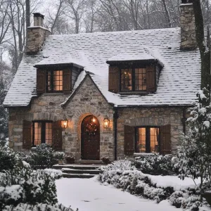 Preview of Snowy Stone Nook Under Flickering Lights