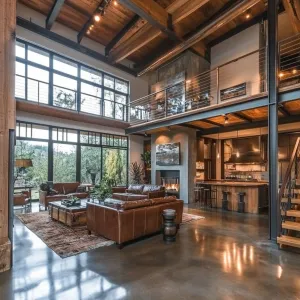 Open Beam Bliss: A Rustic Revival