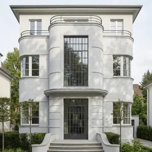 Silver Cylindric Atrium Deco Villa