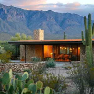 Cactus-Cuddled Chic: A Rocky Retreat