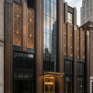 Bronze Lattice Vertical Deco Gallery