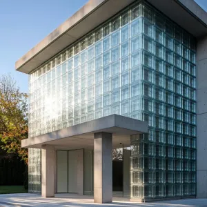 Glass Cube Splendor: The Sunlit Atrium