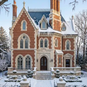 Frostbound Gothic Storybook Brick Manor