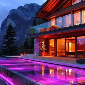 Bioluminescent Pool With Ambient Lighting