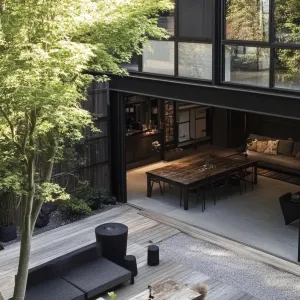 Furnishings With Clean Lines and Raw Materials