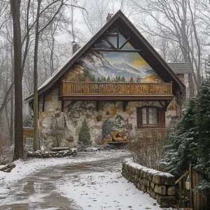 Decorative Murals Inspired By Alpine Scenery