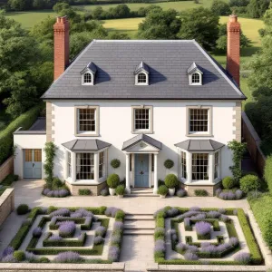 Stately Abode With Whimsical Lavender Gardens
