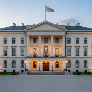 Neoclassical Residence With Colonnaded Portico