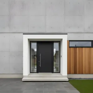 Slate-Entry Concrete Panel Bungalow
