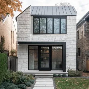 Modern Stone Box with Sleek Windows