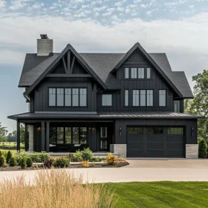 Charming Black House With Modern Gothic Vibes