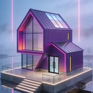 Neon Lavender Prism Cottage