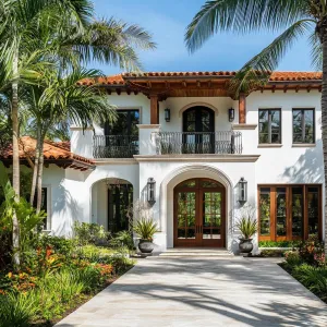 Tropical Elegance with Leafy Companions