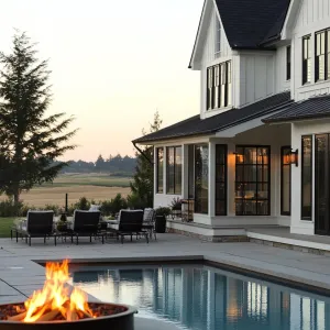 Heavenly Horizon Farmhouse with Fireside Flair
