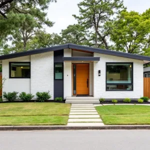 Contemporary Cottage with a Pop of Pumpkin
