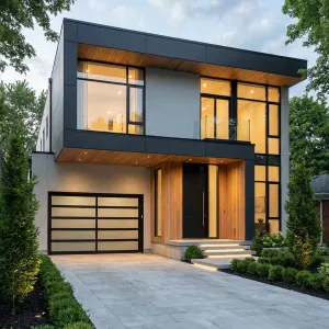 Warm Frame Modern Streetfront Glass House