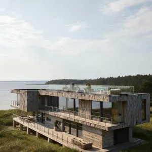 Driftwood Stacks By The Sound