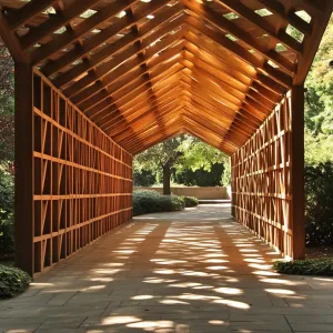 Sunlit Trellis Tunnel