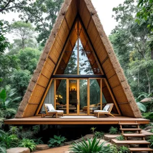 Rustic Bamboo Pyramid Retreat